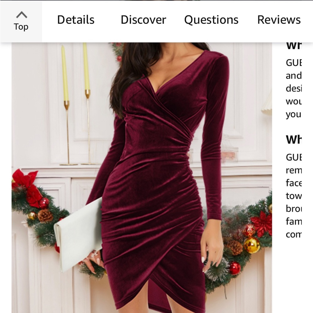 Insnova Womens Dresses Insnova Long Sleeve Velvet Bodycon Dress